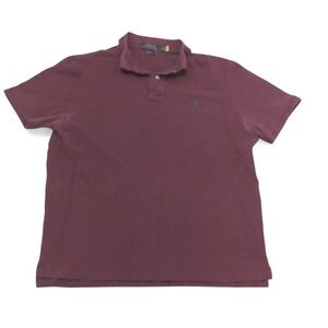 Ralph Lauren Polo Men's Large Classic Fit Polo‎ Shirt Maroon Cotton Short Sleeve